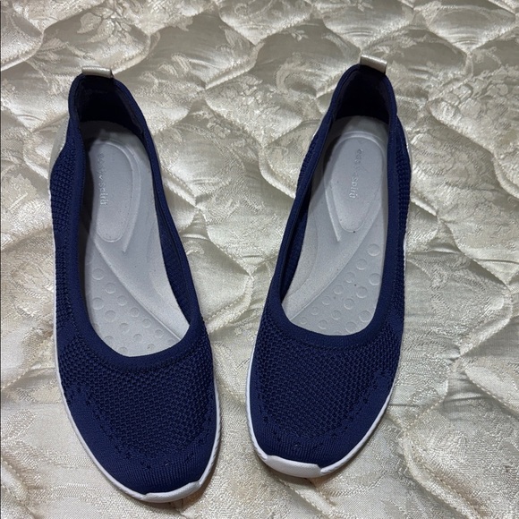 Easy Spirit Shoes - Easy Spirit Women's Navy Knit Slip-On Shoes